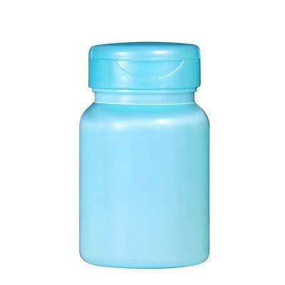 CUSTOM Pills Bottle 80CC Pink Color PET Refillable Seal Bottles Vials Reagent Solid Powder Medicine Pill Storage Containers
