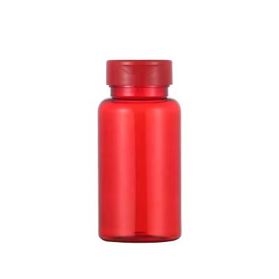 CUSTOM Red Health Care Pill Bottle Plastic PET Flip Bottle Jars Organizer Storage for Capsule Vitamin Supplement Tablet