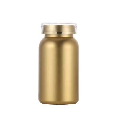 Gold Color Oil Paint Pill Bottle Empty Container with White Screw Cap Solid Powder Case Tablet Storage Holder Sample Jar