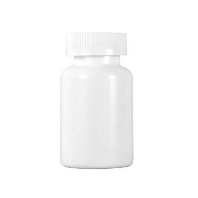 PET Medicine White Jar Pill Capsule Pharmaceutical Bottle with Screw Cap Child Proof Cap Flip Top Supplement Container