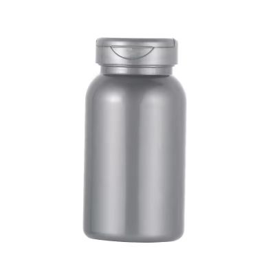 CUSTOM Wholesale Empty 80cc 120cc 200cc 225cc Cobalt Silver Plastic Medical Pet Bottle for Pill Capsule Tablet Vitamin