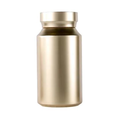 CUSTOM PET Plastic Health Care Medicine Vitamin Bottle Pill Capsule Bottle Food Grade Can Electroplating Gold Color