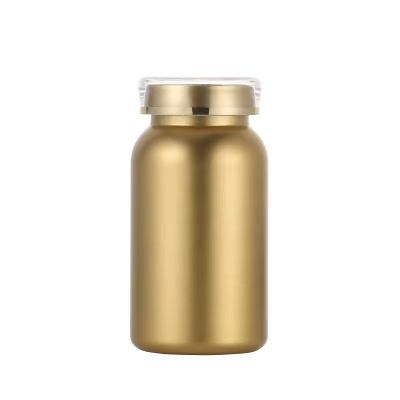 CUSTOM Gold Color Oil Paint Pill Bottle Empty Container with White Screw Cap Solid Powder Case Tablet Storage Holder Sample Jar