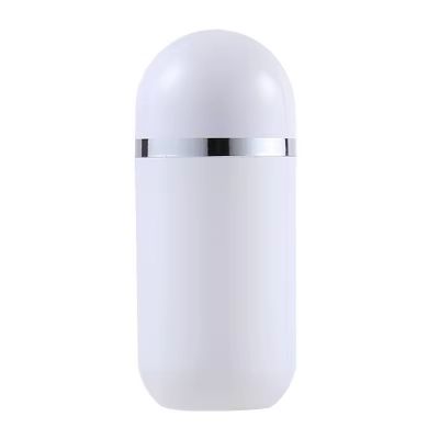 IN STOCK Capsule Shape Capsules Bottle White PS Plastic Portable Vitamin Tablet Container Empty Refillable Pill Tablet Bottle