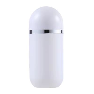 IN STOCK Capsule Shape Capsules Bottle White PS Plastic Portable Vitamin Tablet Container Empty Refillable Pill Tablet Bottle