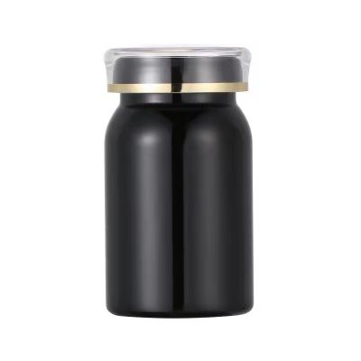 IN STOCK Plastic Vitamin Supplement Bottle Pet Capsule Tablet Pill Bottle Black 150CC PET Container Medicine Bottles