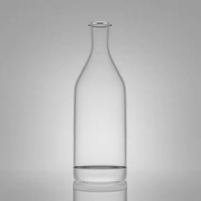 70cl Custom Colors Round Shape Glass Vodka Gin Brandy Bottle Heavy Base Glass Bottle With Wide Cork
