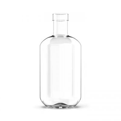 Customized Round 375ml Clear Rum Vodka Gin Whisky Liquor Spirits Glass Bottles