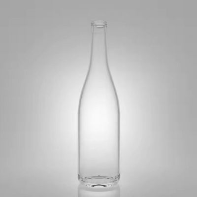 750ml Super Flint Round Shape Long Neck Glass Beverage Bottle Mineral Water Soda Bottle With Screw Top