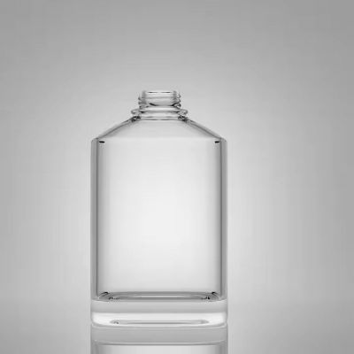 400ml Food Grade Super Flint Square Thickness Bottom Glass Whiskey Rum Gin Bottle Custom Colors Glass bottle With Screw Cap