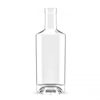 Wholesale Custom 700ml Vodka Liquor Gin Rum Tequila Whisky Brandy Spirit Glass Bottle With Cork