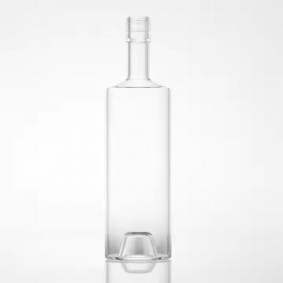 700ml Custom Design Round Shape Liquor Glass Bottle Long Neck Glass Whisky Vodka Bottle With GPI Screw Top