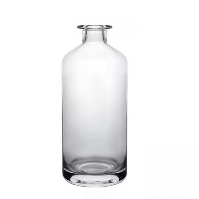 Customer made Clear 700ml 750ml Super Flint Whiskey Rum vodka glass bottles with Cork top finish