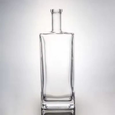 70cl Rectangular Glass Bottle For Whiskey Vodka Rum 700ml Glass Bottle