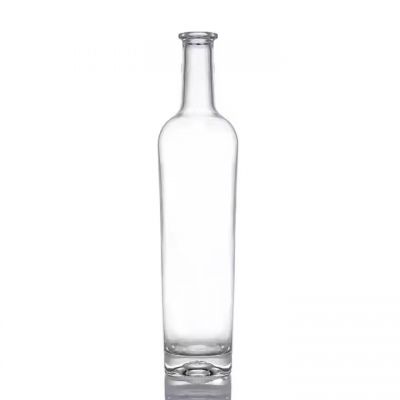 Customizable logo unique style 700 750ml Super flint Gum Vodka Liquor whiskey glass bottles packaging with cork