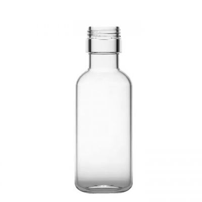 Food grade round Mini glass liquor bottle for whisky tequila rum vodka 50ml 100ml glass bottle with screw lid