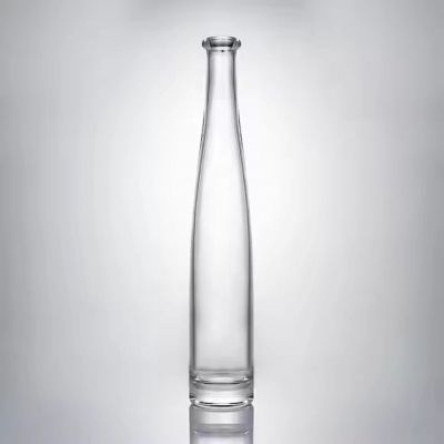 Luxury transparent Customization 750ml Super Flint Rum vodka Whiskey Liquor Glass bottles with cork