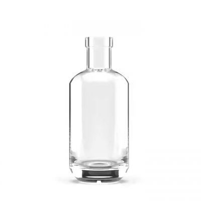 Exported transparent Customizable 375ml glass bottles Super flint Rum vodka Whiskey Liquor glass bottles with cork