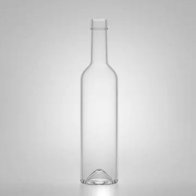 Manufacturers wholesale Customization premium 500ml Super Flint Whiskey Rum vodka glass bottles with cork