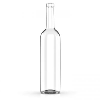 Premium transparent Customizable 750ml Super flint Rum vodka Whiskey Liquor Glass bottles with cork