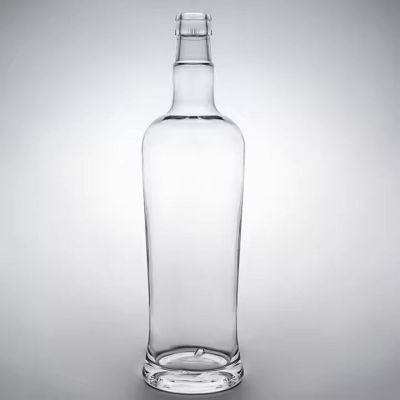 Wholesale Hot sale 700ml 750ml glass bottles Super Flint glass bottles personalized custom Whiskey Rum vodka and corks