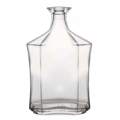 High-end private custom750ml 1000ml Whiskey tequila Gin Rum bottle with T cork glass bottle manufacturer