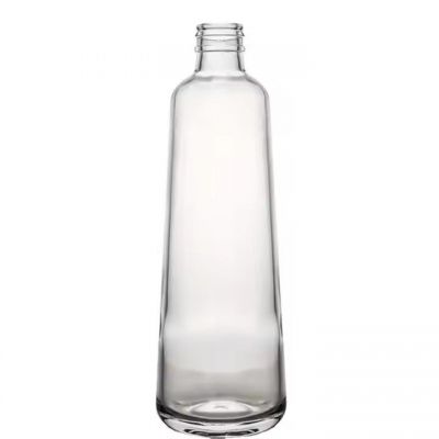 Most popular Trapezoidal 580ml Super Flint mason jar gin Rum Whiskey Vodka bottle toasted flower cork