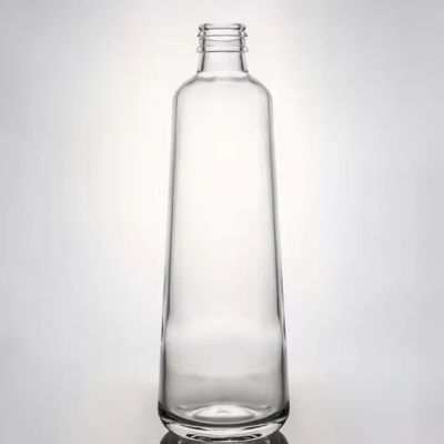 580ml 1000ml Super Flint Round Clear Glass Bottle Gin Rum Vodka Whisky Glass Bottle With Screw Top