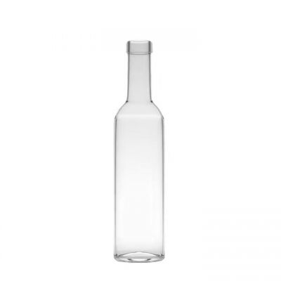 Clear 50ml 80g round long glass bottle spirits for vodka whisky tequlia gin rum with cork