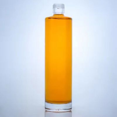 factory direct sales empty round 500ml 750ml 1000ml clear liquor for glass bottle for whisky liquor whiskey wine bottle