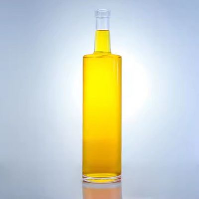 750ml Round liquor brandy vodka whisky glass bottle with long neck