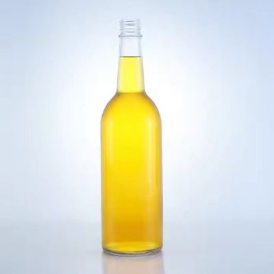 Round Clear Empty 750ml Glass Vodka Bottle Wholesale 75cl Liquor Wine Whiskey Bottle
