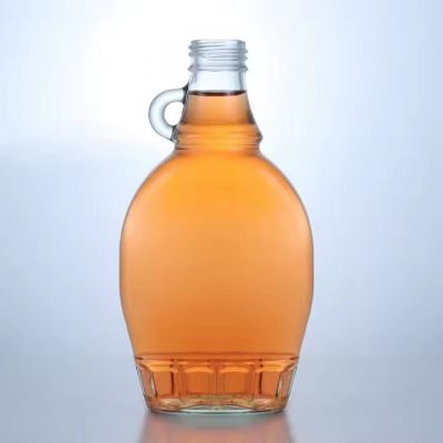 Factory CustomDesign 500ml 750ml Unique With Handle Glass Liquor Bottle Tequila Gin Rum Liquor Glass Bottles