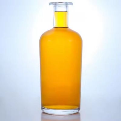 Free sample 500ml 750ml glass empty bottles liquor wine gin whisky vodka spirits glass bottle with cork lid