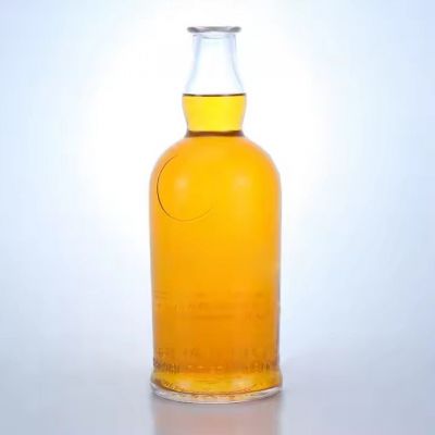 Round High Quality Clear Empty 700ml 750ml Glass Vodka Bottle Wholesale Liquor Wine Whiskey Bottle