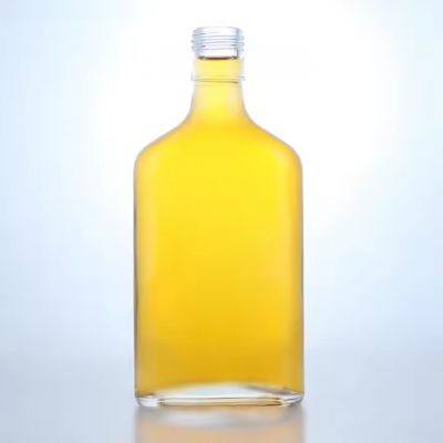 Wholesale Factory Price Custom Small Capacity 150ml 300ml Flask Glass Bottle vodka Whiskey Bottle With Cap