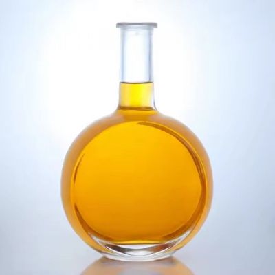 Wholesale Custom Exquisite Design 500ml 750ml Clear Whiskey Vodka Brandy Tequila Rum Gin With Lid