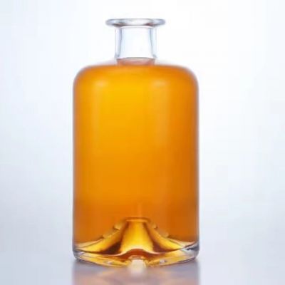 best selling 500ml 700ml 750ml super flint glass bottle round whisky vodka gin rum bottle with cork top