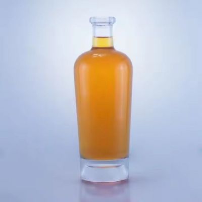 500ml 700ml 750ml high quality unique design vodka whiskey rum tequila gin glass bottle with lid