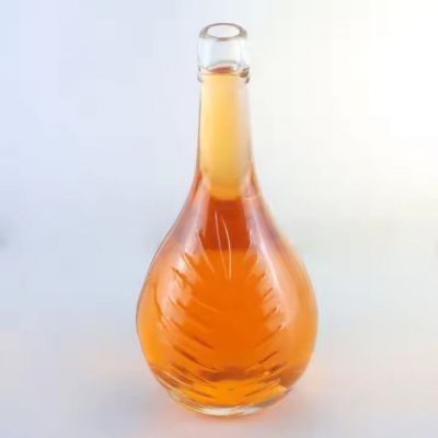500ml 700ml 750ml high quality unique design vodka whiskey rum tequila gin glass bottle with lid