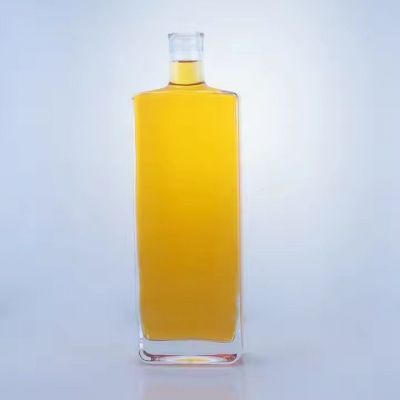 best selling square 700ml 750ml 100ml super flint glass bottle tequila whisky vodka gin rum bottle with cork top