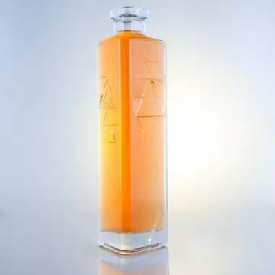 best selling 500ml 100ml super flint triangle shape glass bottle spirit liquor vodka whisky gin
