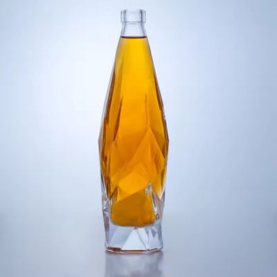 500 ml the surface is specially designed transparent rum vodka whiskey glass decanter gin brandy glass bottle with cork cap