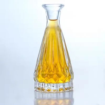 Custom Porcelain Wide Mouth Crimping Neck Liquor Bottle Thick Bottom Tequila Glass Bottle