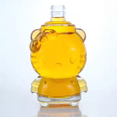 Best 750ml hellokitty Liquor Bottle Custom Design Tequila Vodka Whiskey Glass Bottle