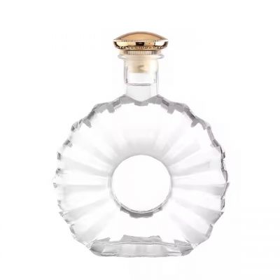 500ml clear water glass bottle luxury tequila liquor gin champagne vodka blue label whisky 750ml 1L bottles with cork