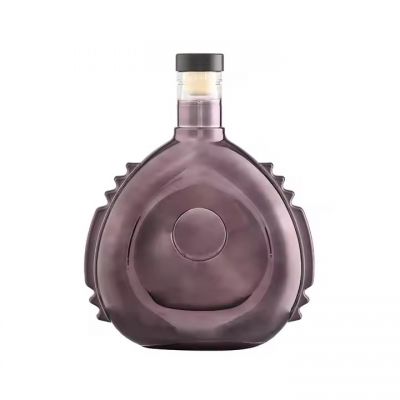 Custom Design Empty Clear Crystal black color xo Spirit Glass bottle Vodka 700ml 750ml Vodka Glass Bottles for Liquor