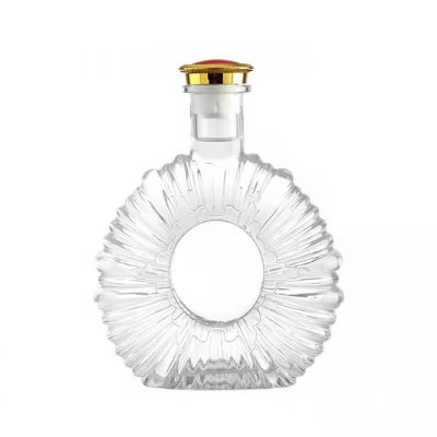 High quality aluminum cap whisky bottle fancy 750ml empty square glass bottle for whiskey vodka liquor