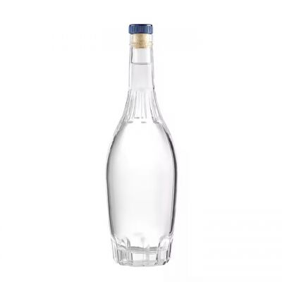 Logo Printing Clear 750 Ml Empty Whiskey Brandy Tequila Liquor Glass Liquor Bottles