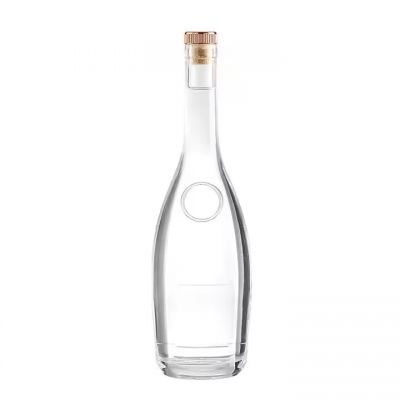 Customized Shape Round Square Decal Logo Put Label 700ml 750ml Rum Whisky Vodka Tequila Gin Brandy Liquor Spirits Glass Bottle
